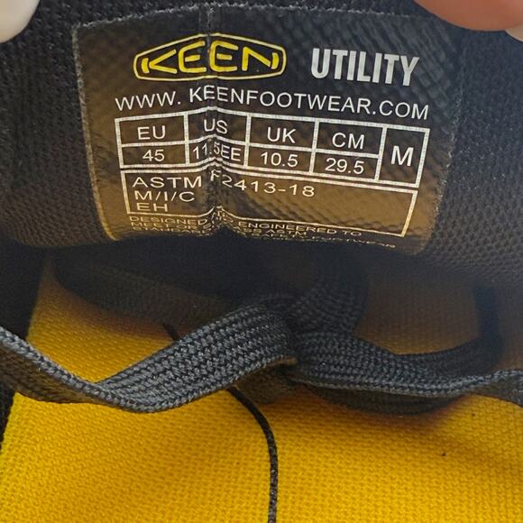 Keen Utility Mens Sparta XT Work Shoes US 11.5 Wide EU 45 Black Aluminum Toe EUC main image 7